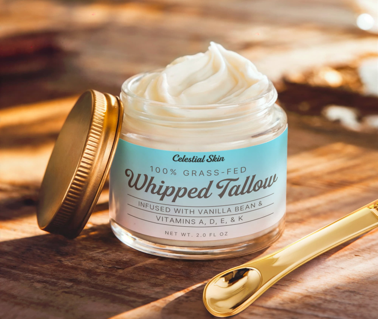 Whipped Organic Grass-Fed Tallow Balm with Vanilla Bean