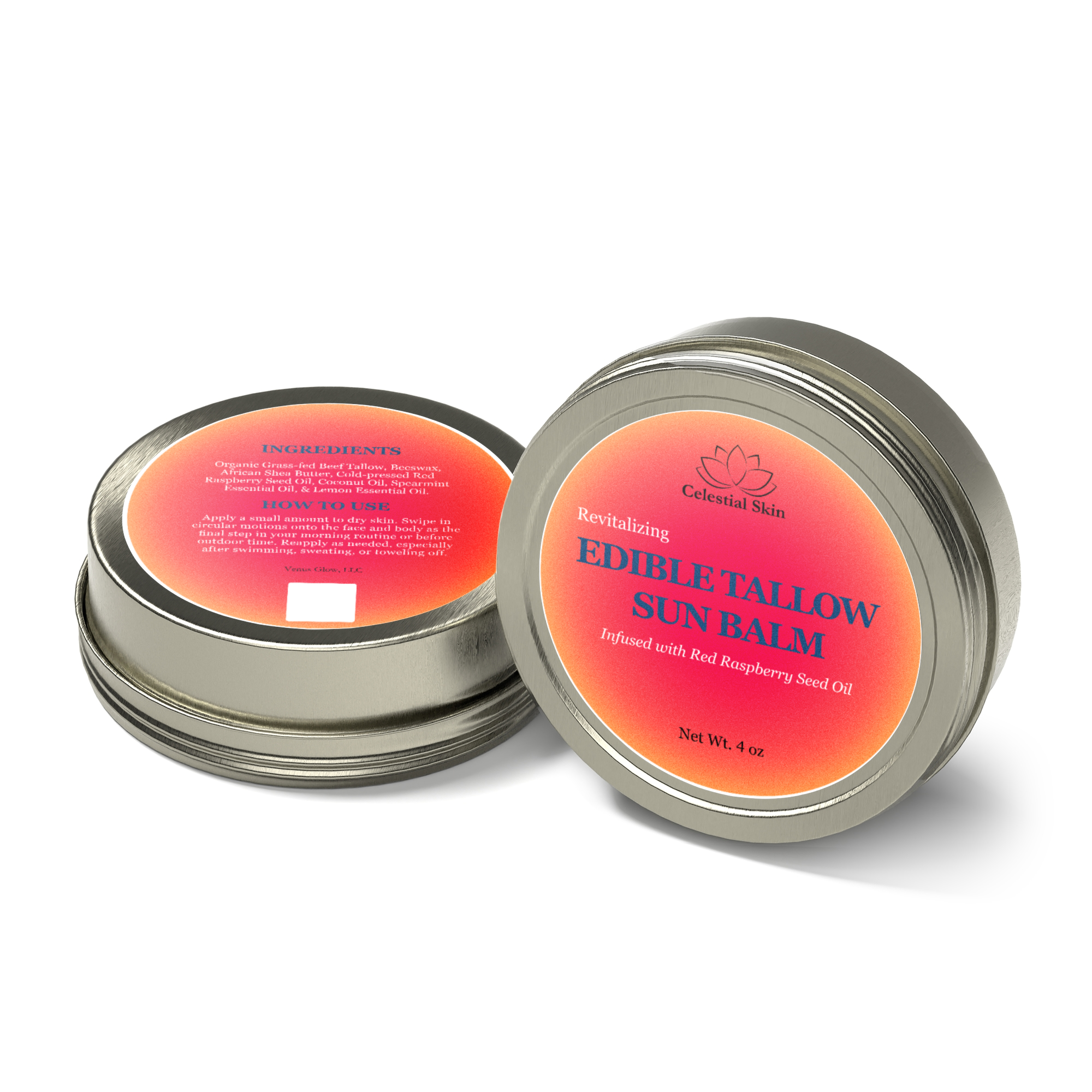 Edible Tallow Sun Balm with Raspberry Seed Oil