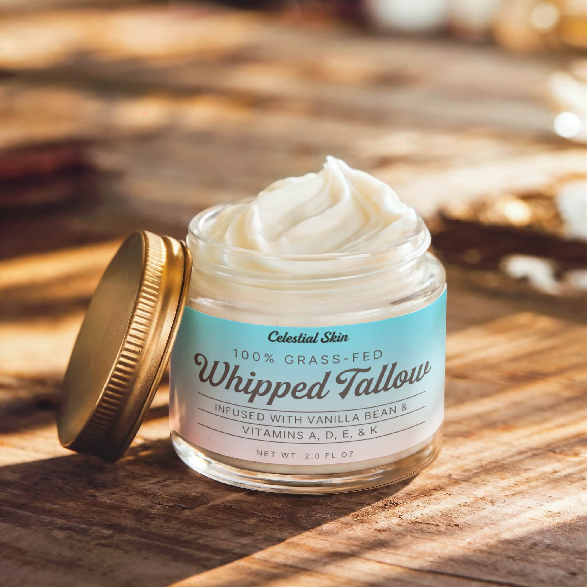 Whipped Organic Grass-Fed Tallow Balm with Vanilla Bean