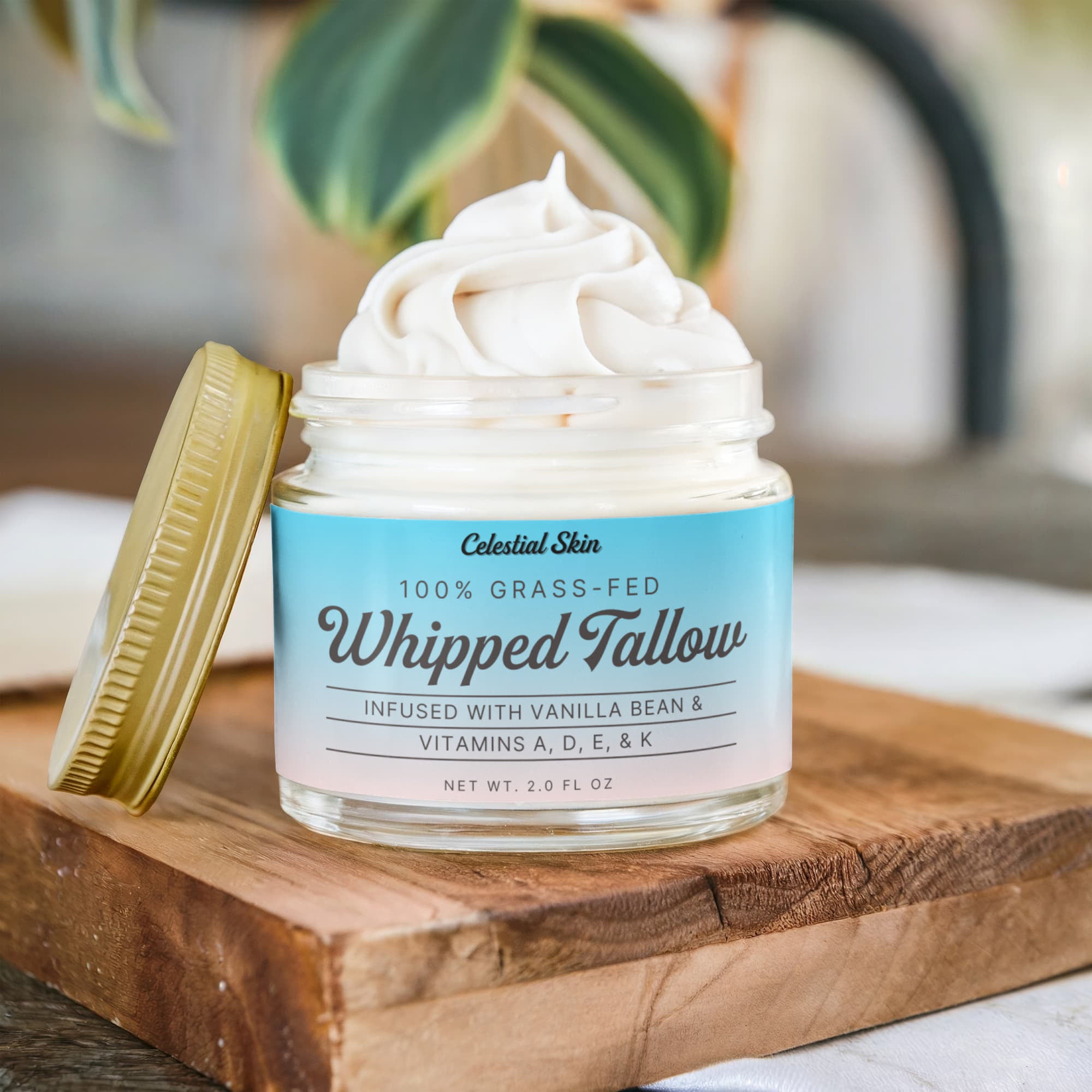 Whipped Organic Grass-Fed Tallow Balm with Vanilla Bean