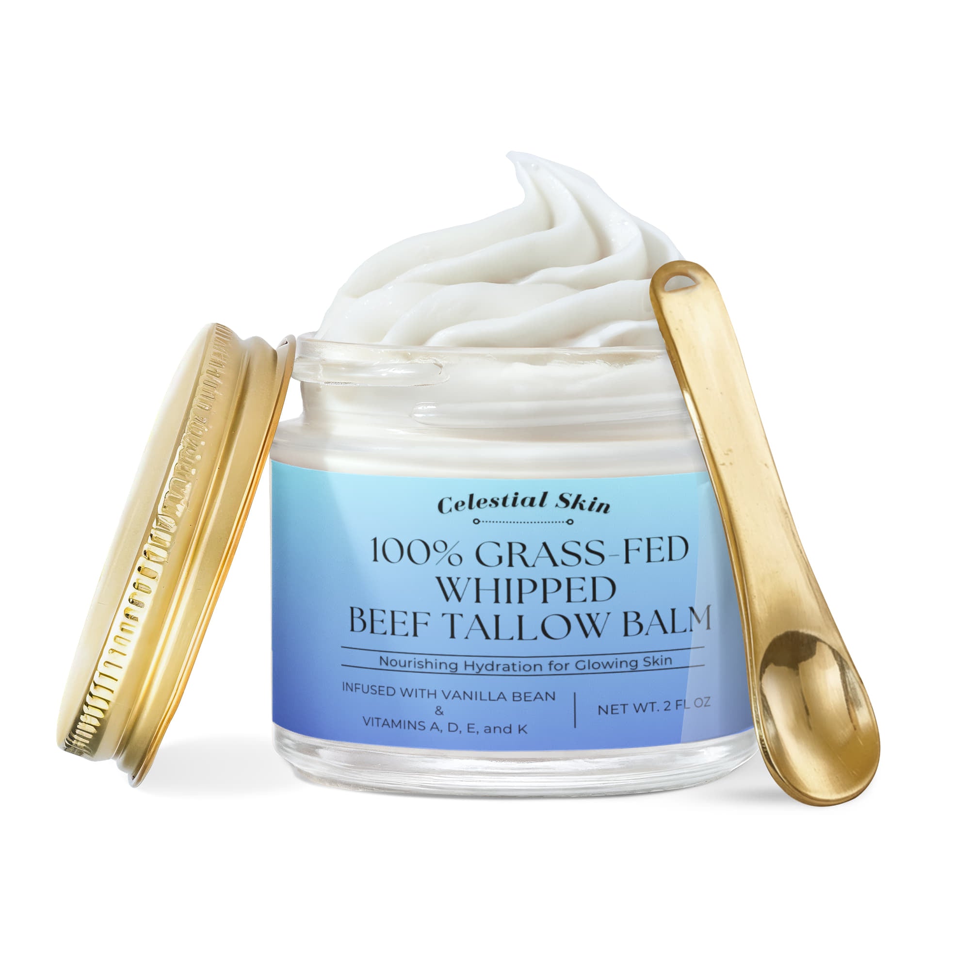 Whipped Grass-Fed Tallow Balm with Vanilla Bean