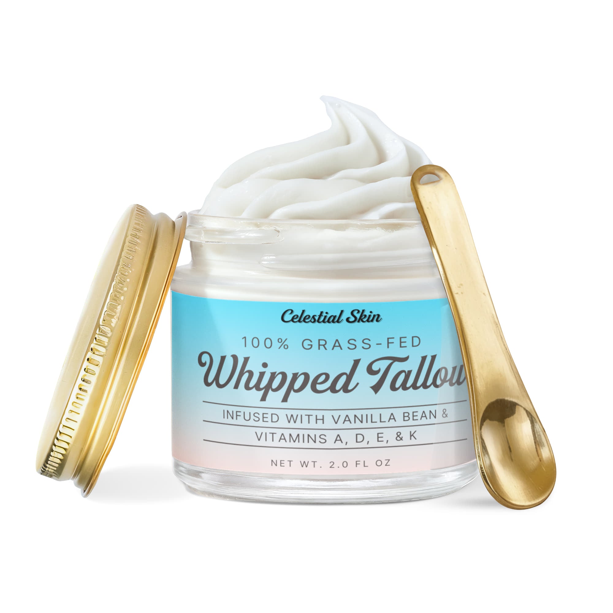 Whipped Organic Grass-Fed Tallow Balm with Vanilla Bean